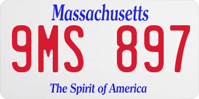 MA license plate 9MS897
