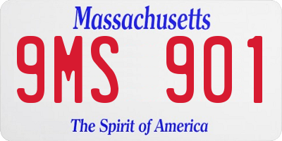 MA license plate 9MS901