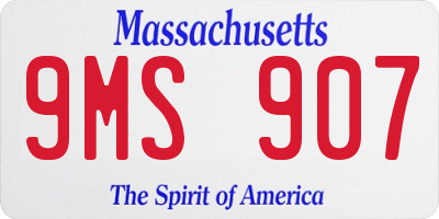 MA license plate 9MS907