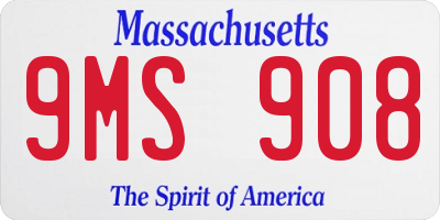 MA license plate 9MS908