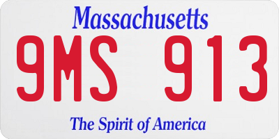 MA license plate 9MS913