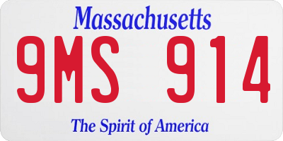 MA license plate 9MS914