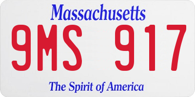 MA license plate 9MS917