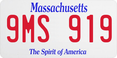 MA license plate 9MS919