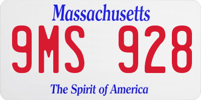 MA license plate 9MS928