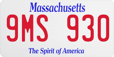 MA license plate 9MS930