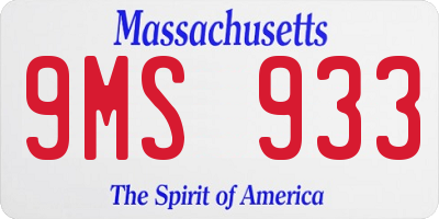 MA license plate 9MS933