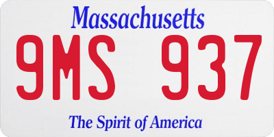 MA license plate 9MS937