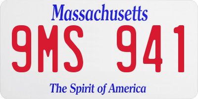 MA license plate 9MS941