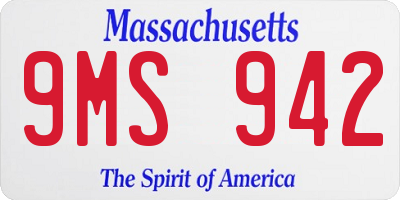 MA license plate 9MS942