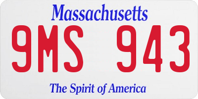 MA license plate 9MS943