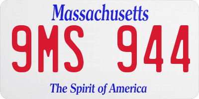 MA license plate 9MS944
