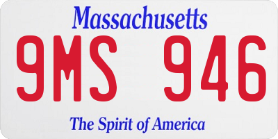 MA license plate 9MS946