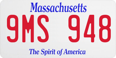 MA license plate 9MS948