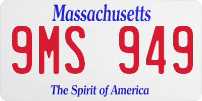 MA license plate 9MS949