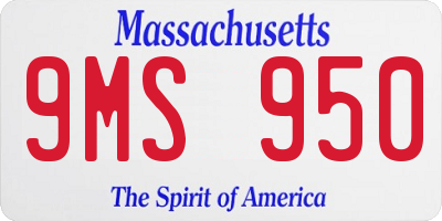 MA license plate 9MS950
