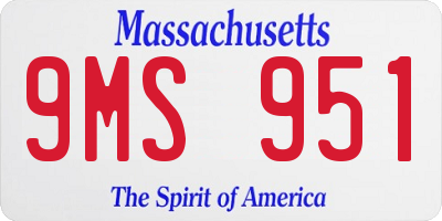 MA license plate 9MS951