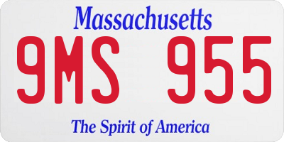 MA license plate 9MS955