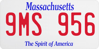 MA license plate 9MS956