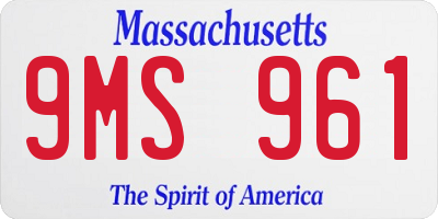 MA license plate 9MS961