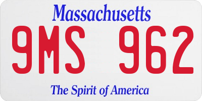 MA license plate 9MS962