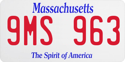 MA license plate 9MS963