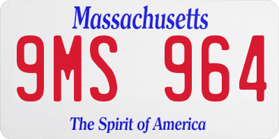 MA license plate 9MS964