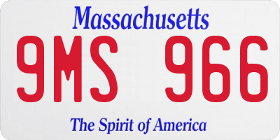 MA license plate 9MS966
