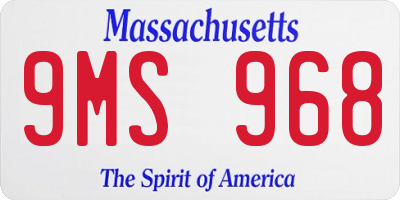 MA license plate 9MS968