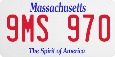 MA license plate 9MS970