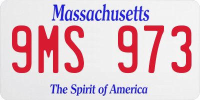 MA license plate 9MS973