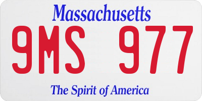 MA license plate 9MS977