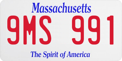 MA license plate 9MS991