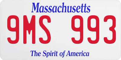 MA license plate 9MS993