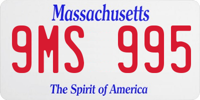 MA license plate 9MS995
