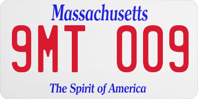 MA license plate 9MT009