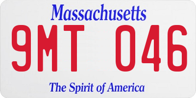 MA license plate 9MT046