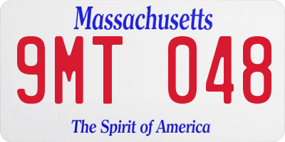MA license plate 9MT048