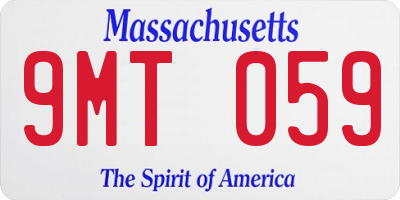 MA license plate 9MT059
