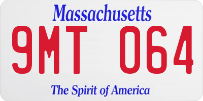 MA license plate 9MT064