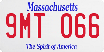 MA license plate 9MT066