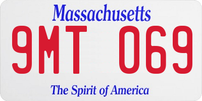 MA license plate 9MT069