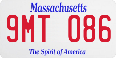 MA license plate 9MT086