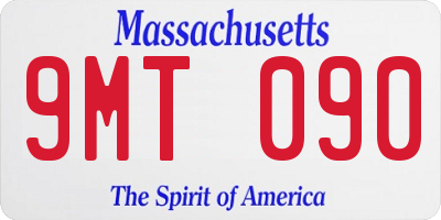 MA license plate 9MT090