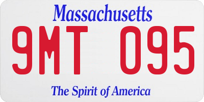 MA license plate 9MT095