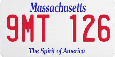 MA license plate 9MT126