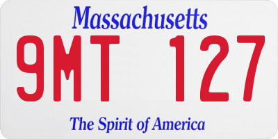 MA license plate 9MT127
