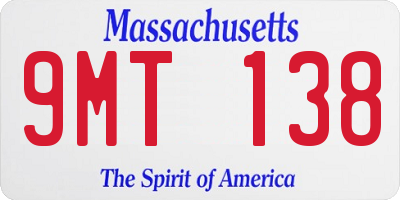 MA license plate 9MT138