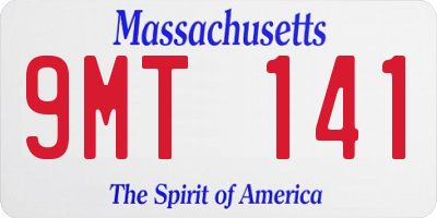 MA license plate 9MT141