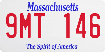 MA license plate 9MT146